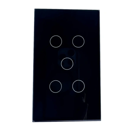 Wall Switch 5 Gang Zigbee Wifi BLK
