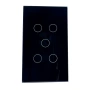 Wall Switch 5 Gang Zigbee Wifi BLK