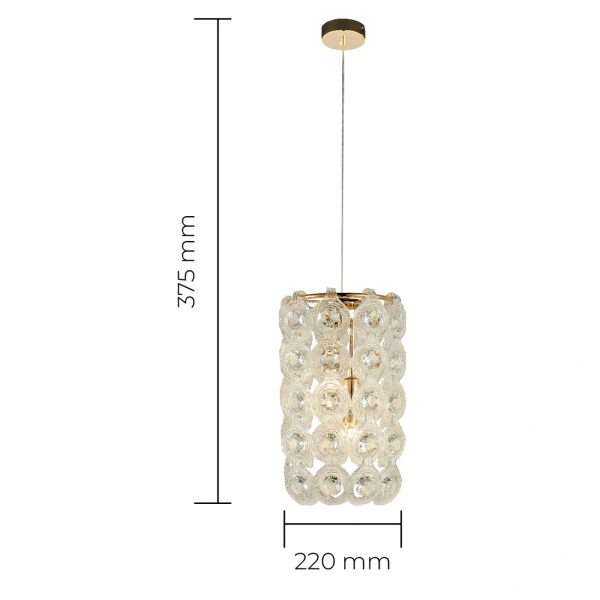 Pendant lamp Gala D22 E14 BRS