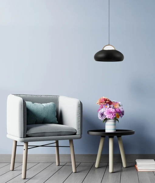 Pendant lamp Kupol 2 LED 3CCT 8W D35 BLK