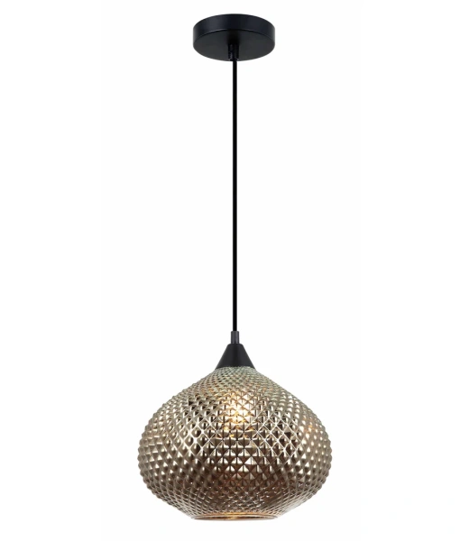 Pendant lamp Rictus 1 Bohemian Glass Round Shape E27 CHR