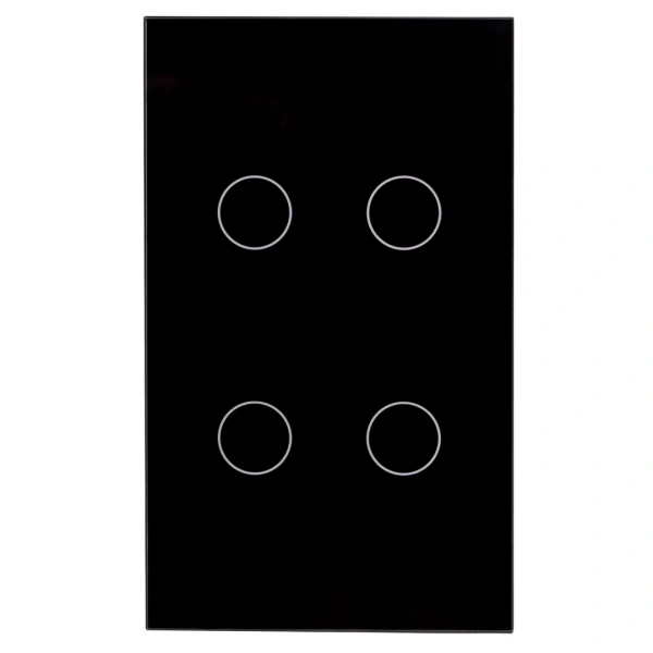 Wall Switch 4 Gang Black HV9210-4 Wifi