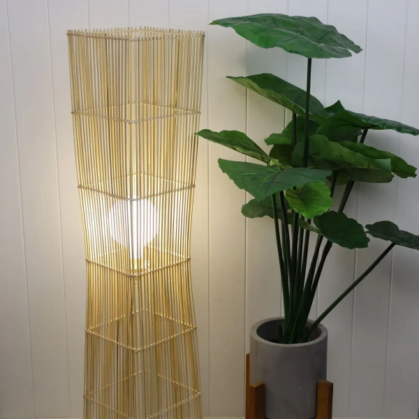 Floor lamp JAMBI NATURAL CANE