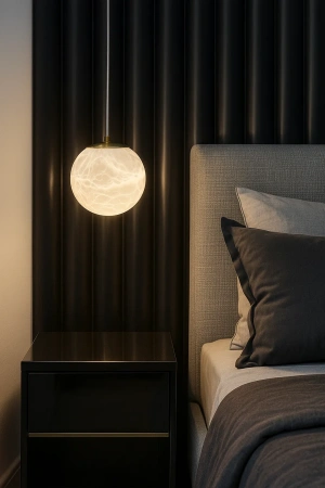 Pendant lamp Molina S1 Alabaster Spanish Marble G9 BRS