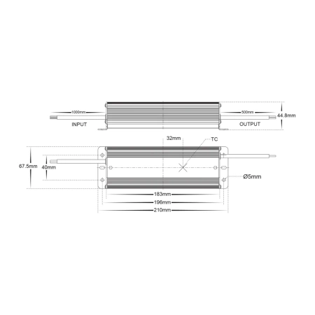 Driver LED HV9658 24V 100W IP66 Weatherproof