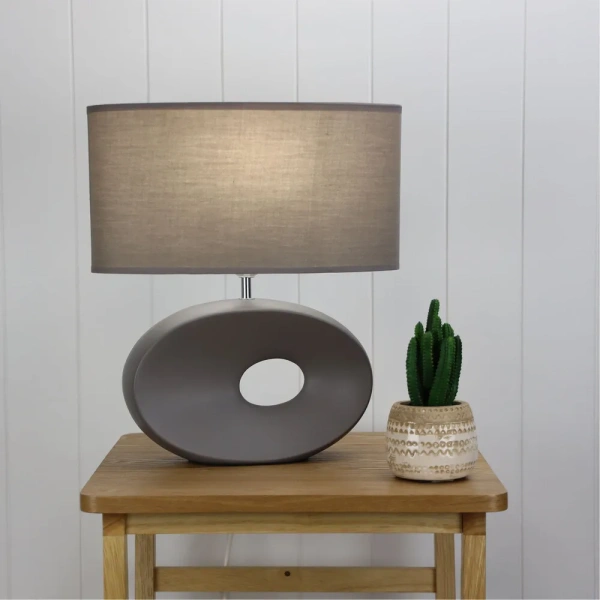 Table lamp LOUISE Ceramic E27 GRY