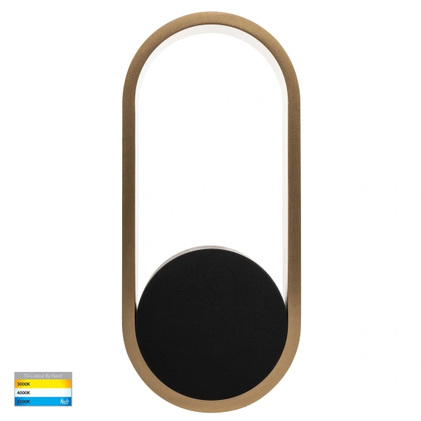 Wall light Ovale HV8080T-BLKBR LED 7W TRI Colour Dimmable