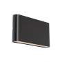Wall light Napa 2lt IP54 10W 3CCT up and down BLK