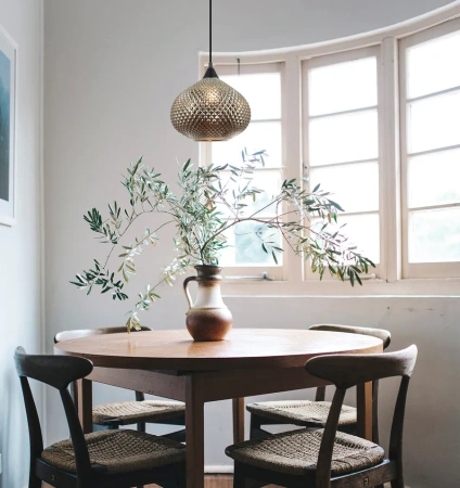Pendant lamp Rictus 1 Bohemian Glass Round Shape E27 COP