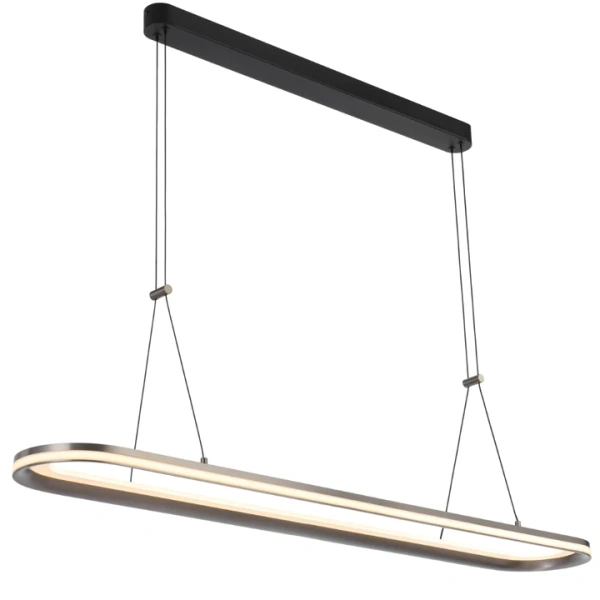 Pendant lamp FULCRUM RECTANGLE 76w LED L1170 3K DIM PEARL GREY