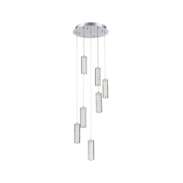 Pendant lamp Mania 7 LED 49W CCT Dim D35 CHR remote