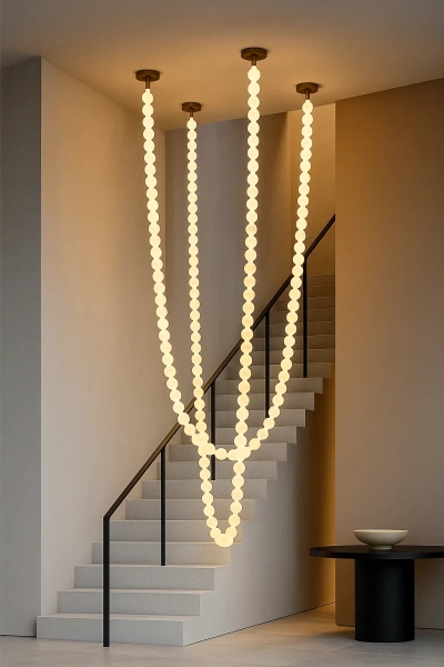 Pendant lamp Lucena 5 Alabaster Spanish Marble LED 50W BRS