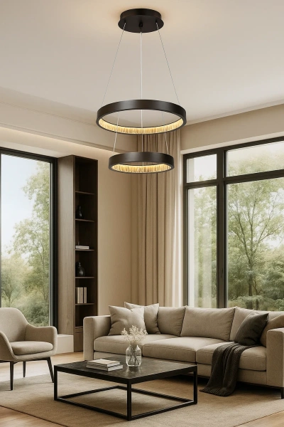Pendant lamp Margo 2 tier LED 52W 3K BRZ