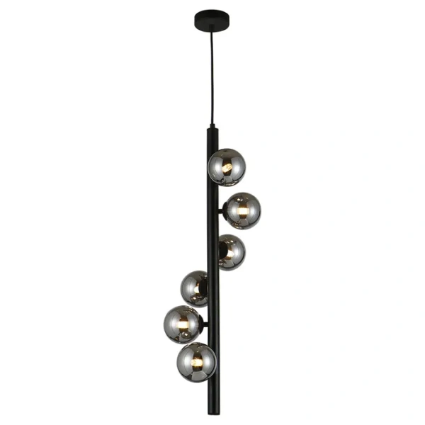 Pendant lamp Midday 6L Drop BLK
