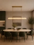 Pendant lamp Sevilla Linear Alabaster Spanish Marble L150 LED BRS with remote