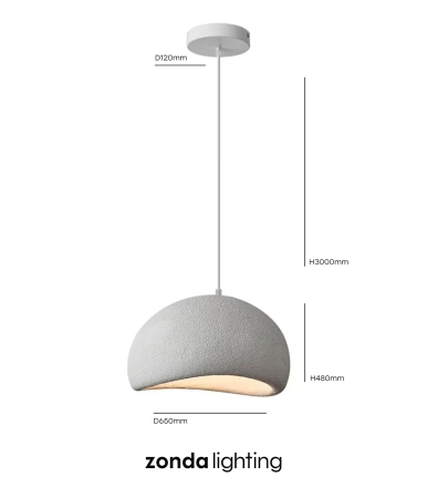 Pendant lamp Emi P65 E27 WHT