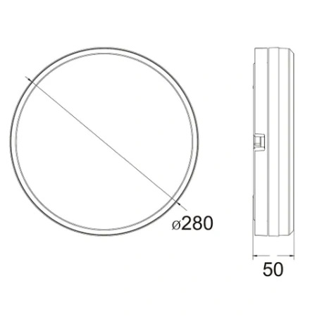 Ceiling light Hektor-280 IP65 LED 40W 3CCT WHT