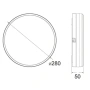 Ceiling light Hektor-280 IP65 LED 40W 3CCT WHT