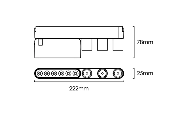 Track Folding light Z5063-12.24.CCT.BK 24V 12W