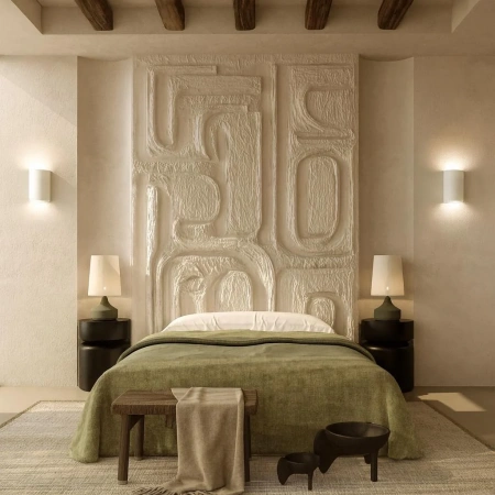 Wall lamp Eon Curved Plaster G9 