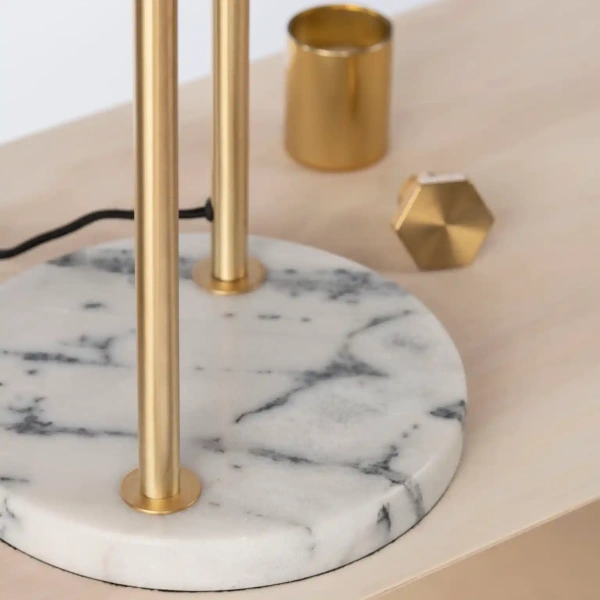 Table lamp Banks Brass & White Marble
