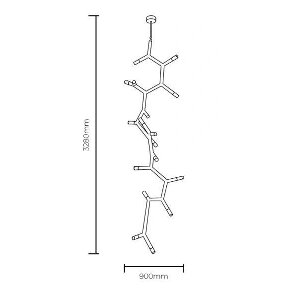 Pendant lamp Vinea LED staircase BLK