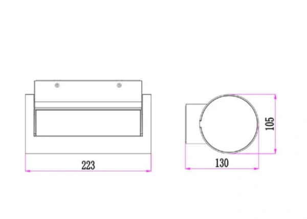 Wall light SOMBRA 02 LED Adjustable Eyelid IP65