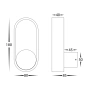 Wall light Ovale HV8080T-WHT LED 7W TRI Colour Dimmable
