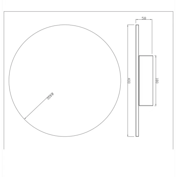 Wall lamp Luna LED 20W 3CCT D40 BRS