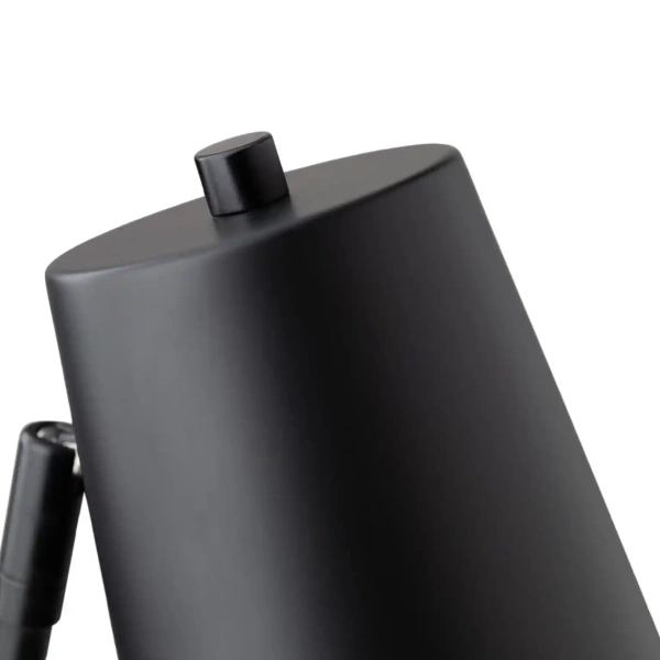 Floor lamp Arlen Satin Black with adjustable shade