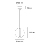 Pendant lamp Sphera Travertine G9 NT