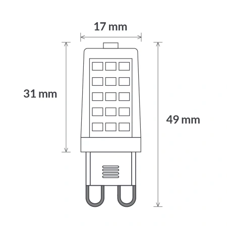 Globe G9 LED 3W 3000K Dim