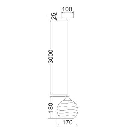 Pendant lamp MARBRE 2 E27 D17 GN