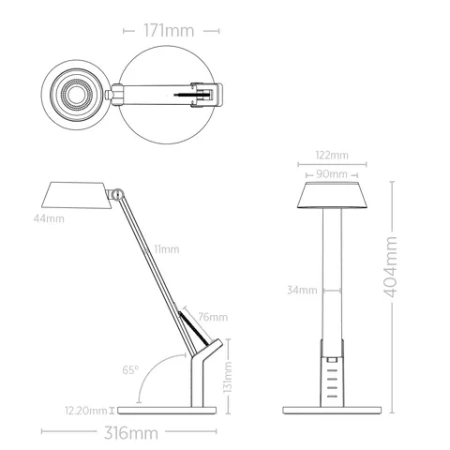 Table lamp Hilda LED 8W 3CCT USB GL