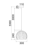 Pendant light BOTANICA 01 E27 D30 WHT