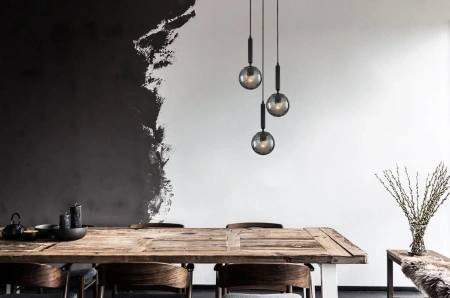 Pendant lamp TRATTINO 2X3R E27 black