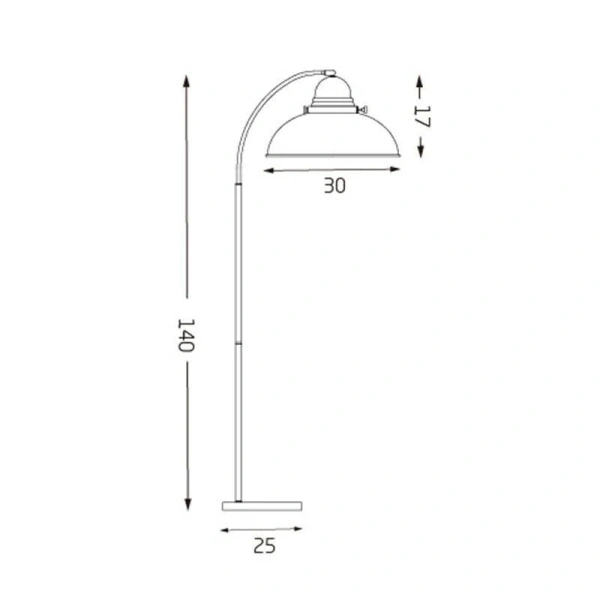 Floor lamp Manor E27 WEATHERED BRS