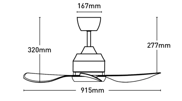 Ceiling fan Jota Mini DC D36 WH