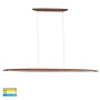 Pendant lamp Noce Walnut Timber L180 LED 28W 3CCT Dim