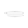 Wall light Barline LED 18W Tricol IP65 60cm BLK