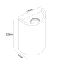 Wall lamp Wisp Travertine GU10 BL