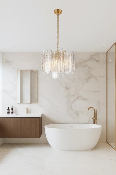 Pendant lamp Riviera 5lt E27 GLD