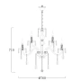 Chandelier Bromley Crystal K9 12 light GL