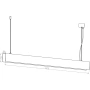 Pendant lamp Rectilinear LED 13W L110 BRS