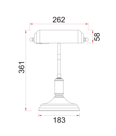Desk lamp BANCA-T2 E27 WHT