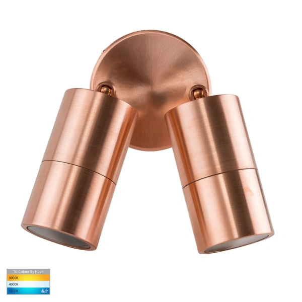 Wall light Tivah Solid Copper 3CCT Double Adjustable HV1317GU10T IP65