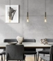 Pendant lamp GOLDA2 Tube with Brass Highlight