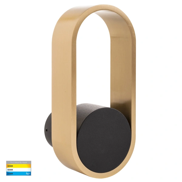 Wall light Ovale HV8080T-BLKBR LED 7W TRI Colour Dimmable