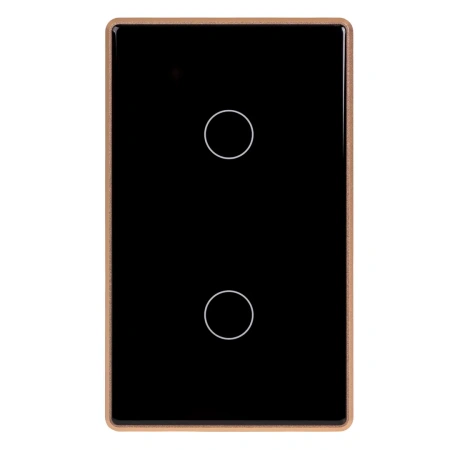 Wall Switch 2 Gang BLK-GLD HV9220-2 Wifi