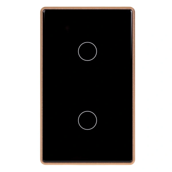 Wall Switch 2 Gang BLK-GLD HV9220-2 Wifi
